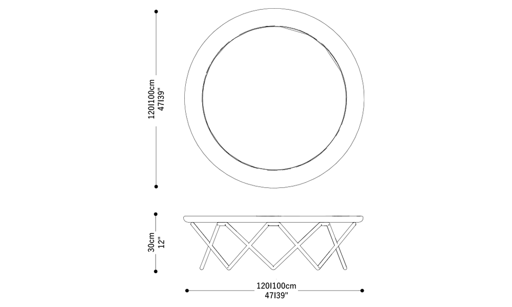Image of the main dimensions of the product